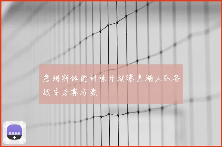 詹姆斯体能训练计划曝光湖人队备战季后赛方案